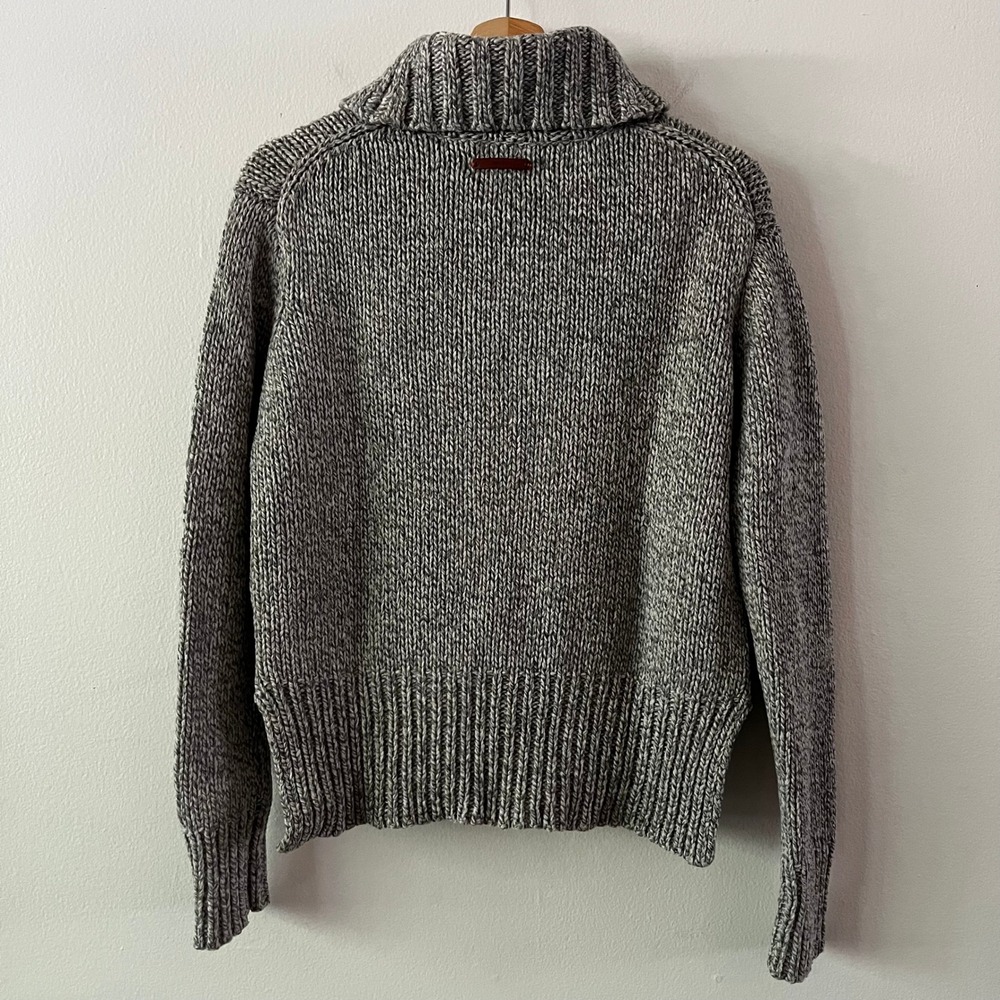 Trovata Birds of Paradis Lambswool Chunky Knit Turtleneck Sweater Gray size XS - Picture 6 of 12